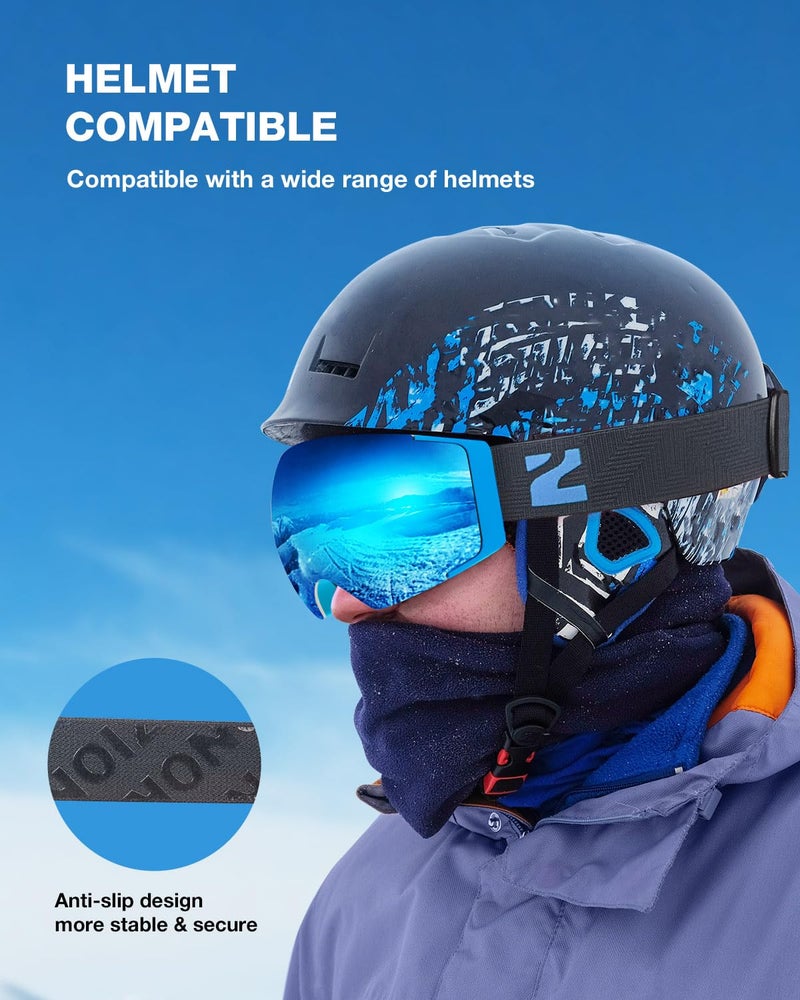 ZIONOR X4 Ski Goggles Magnetic Lens - Snowboard Goggles for Men Women Adult - Snow Goggles Anti-fog UV Protection - Image 4